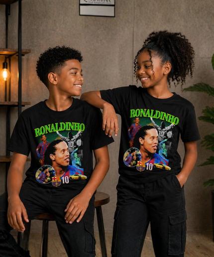 T-shirt enfant Ronaldinho Barcelone