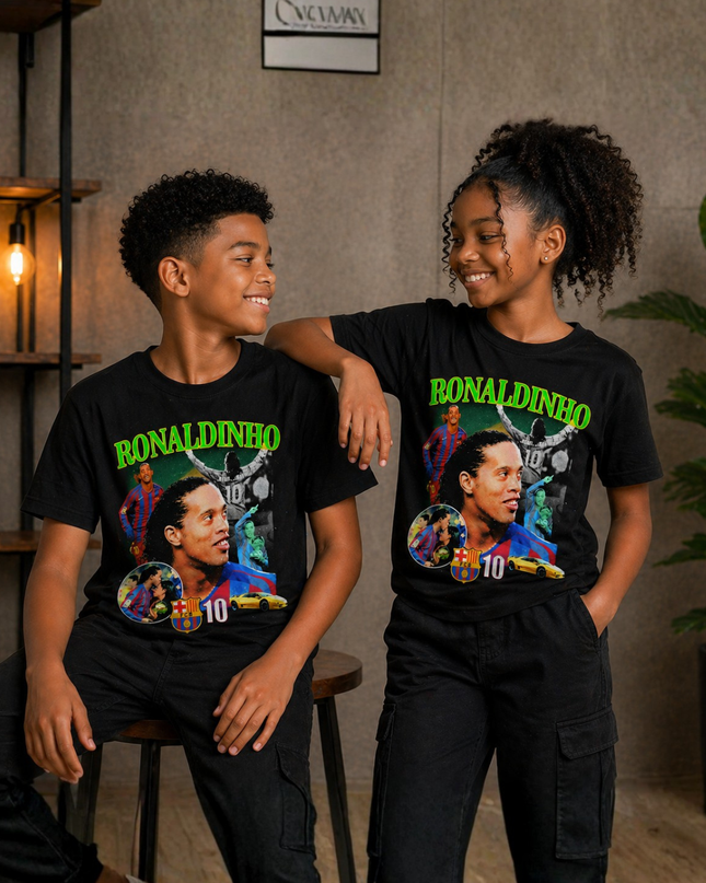 T-shirt enfant Ronaldinho Barcelone