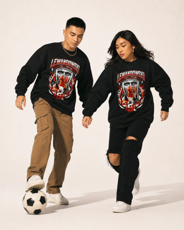 Robert Lewandowski Poland WC 2026 Fire Unisex Fan Crewneck
