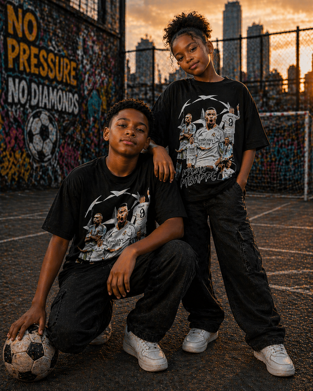 T-shirt Enfant Kylian Mbappé Real Madrid #9