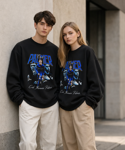 Cole Palmer Chelsea Graphic Collage Unisex Fan Crewneck