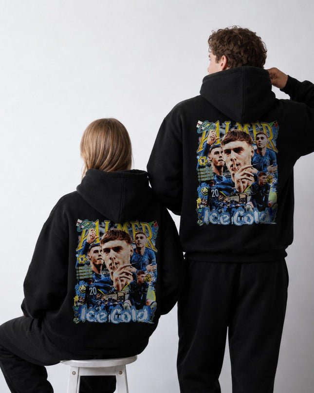 Cole Palmer #20 Chelsea Ice Cold Vintage Bootleg Collage Unisex Fan Hoodie