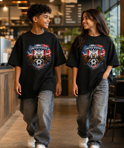 United States 2026 Eagle Crest Kids Fan T-Shirt