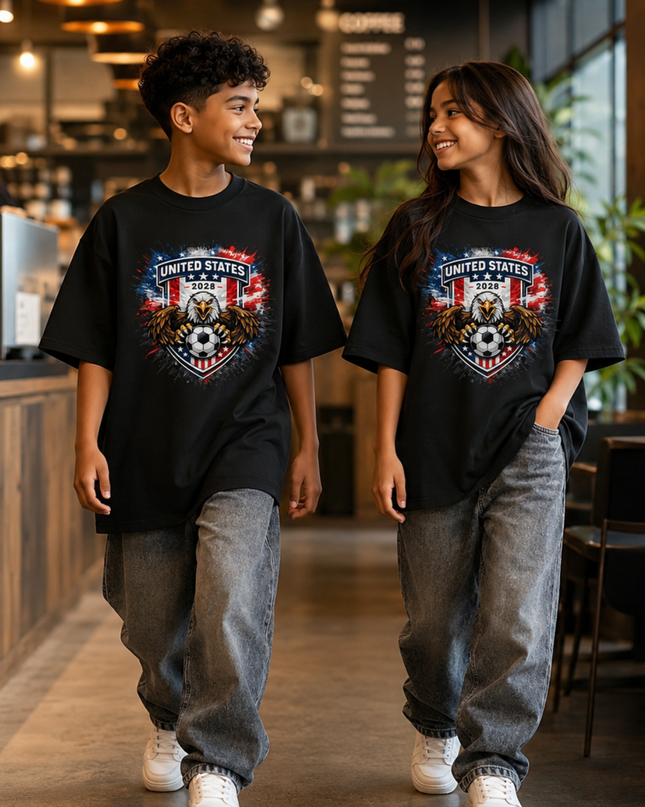 United States 2026 Eagle Crest Kids Fan T-Shirt