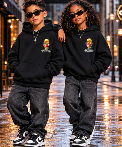 Canada 2026 Bear Crest Kids Fan Hoodie