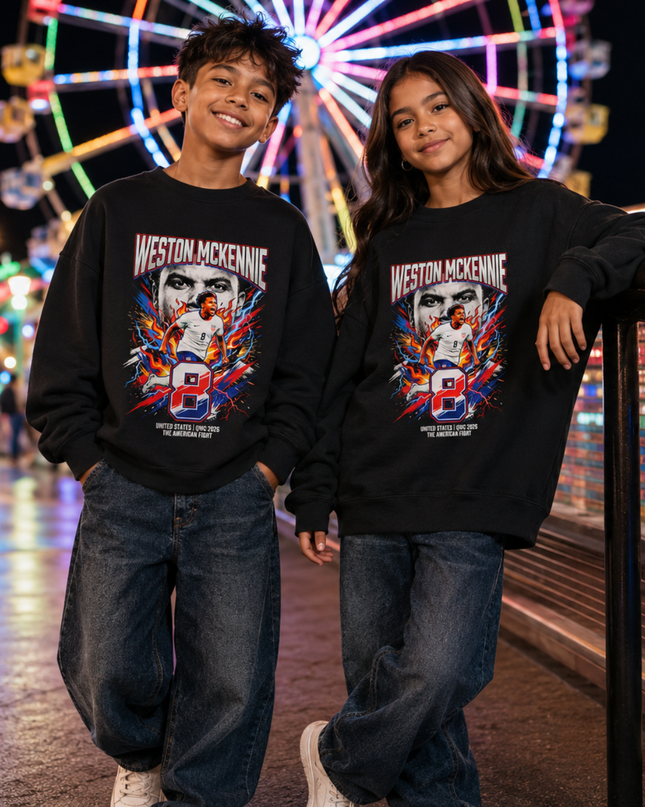 Weston McKennie USA 2026 Kids Fan Crewneck