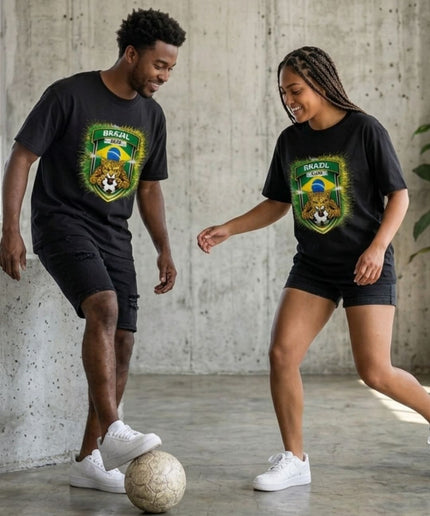 Brazil 2026 Jaguar Crest Shield Unisex Fan T-Shirt