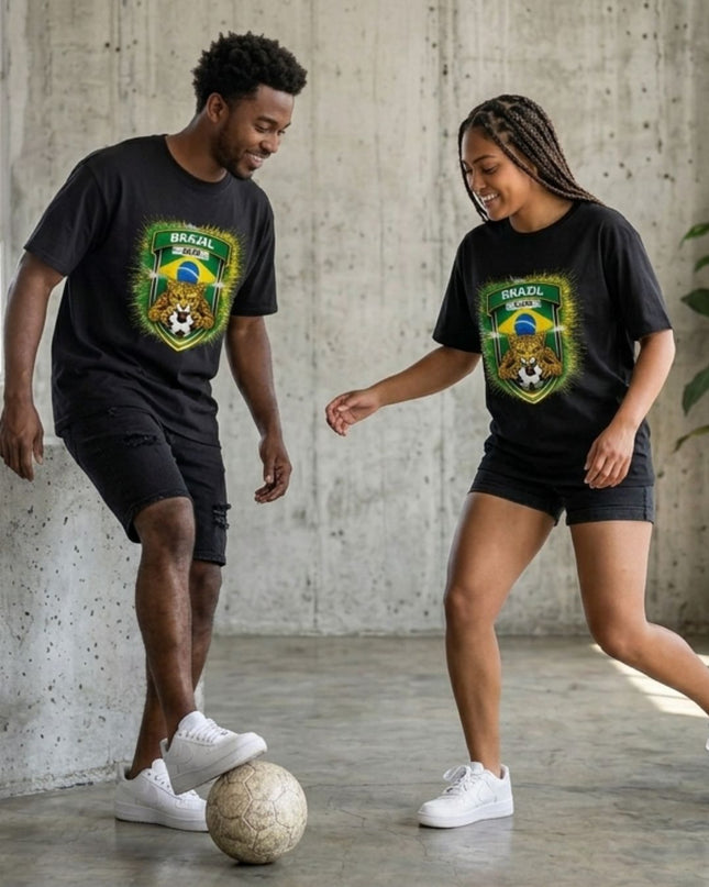Brazil 2026 Jaguar Crest Shield Unisex Fan T-Shirt
