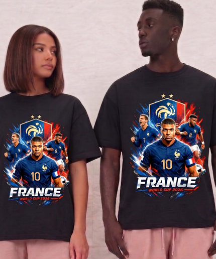 France World Cup 2026 Mbappé #10 Squad Shield Unisex Fan T-Shirt