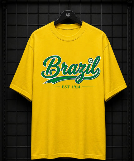 Brazil Est. 1914 Script Kids Fan T-Shirt