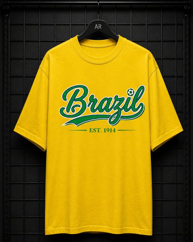 Brazil Est. 1914 Script Kids Fan T-Shirt