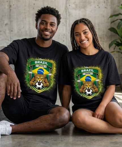 Brazil 2026 Jaguar Crest Shield Unisex Fan T-Shirt