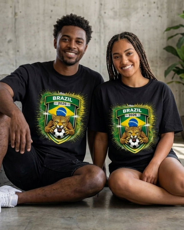 Brazil 2026 Jaguar Crest Shield Unisex Fan T-Shirt