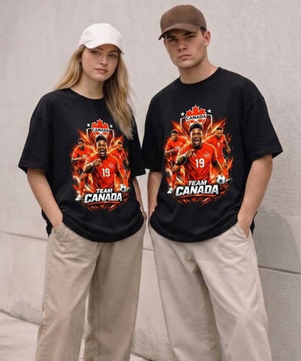 T-shirt de supporter unisexe Équipe Canada n°19 Coupe du monde de soccer 2026