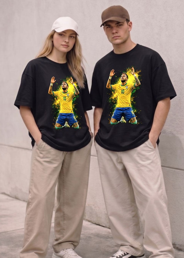 Neymar Jr. #10 Brazil Celebration Unisex Fan T-Shirt