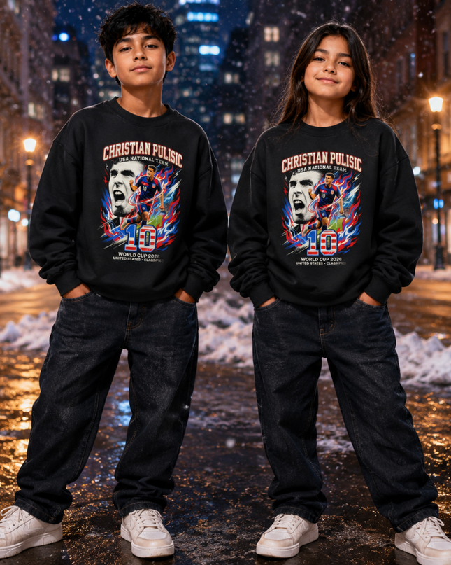 Christian Pulisic USA 2026 Kids Fan Crewneck