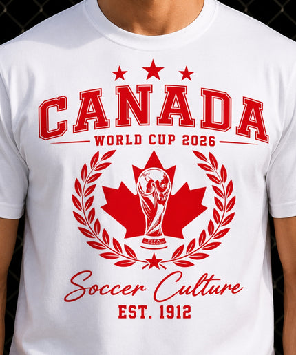 Canada World Cup 2026 Soccer Culture Est. 1912 Unisex Fan T-Shirt
