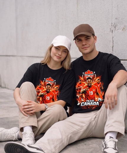 T-shirt de supporter unisexe Équipe Canada n°19 Coupe du monde de soccer 2026