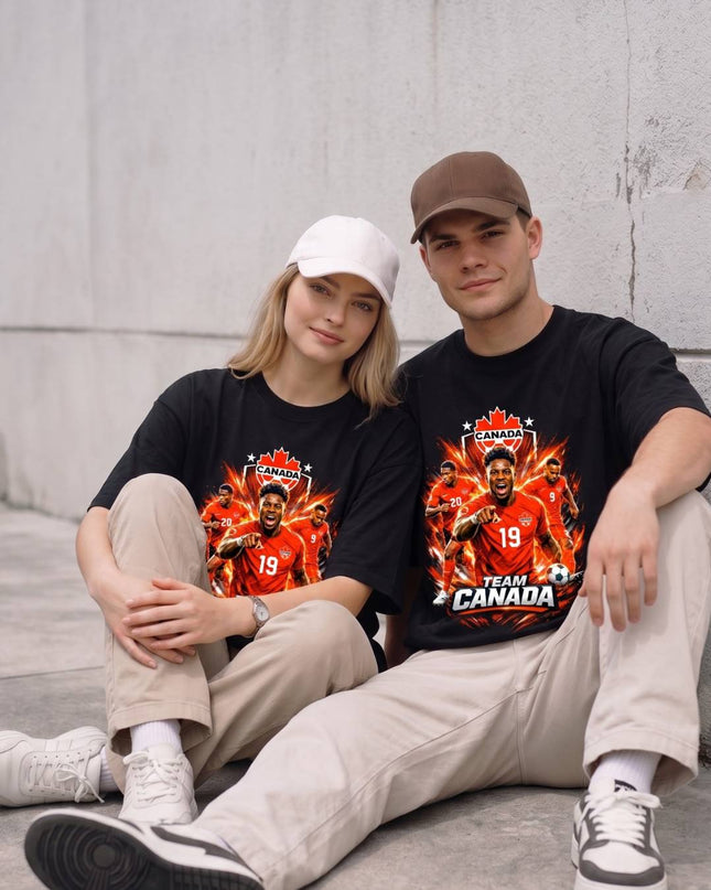 Team Canada #19 Squad Fire Soccer World Cup 2026 Unisex Fan T-Shirt