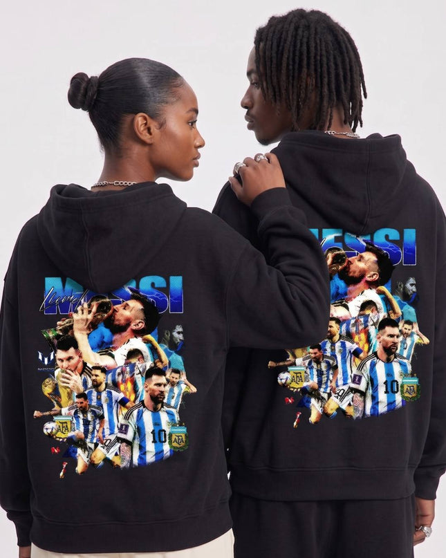 Lionel Messi Argentina Blue MESSI Collage Unisex Fan Hoodie