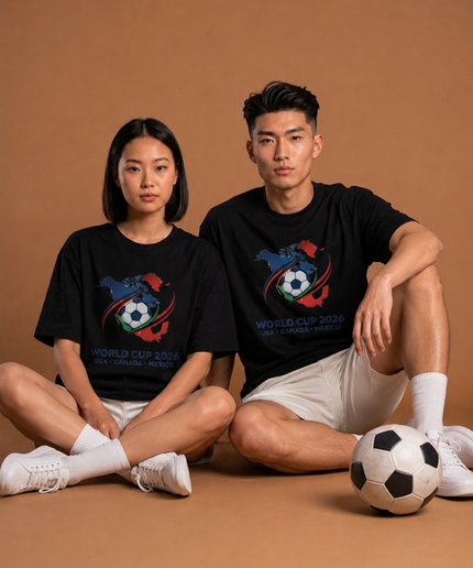 World Cup 2026 USA Canada Mexico Crest Map Unisex Fan T-Shirt