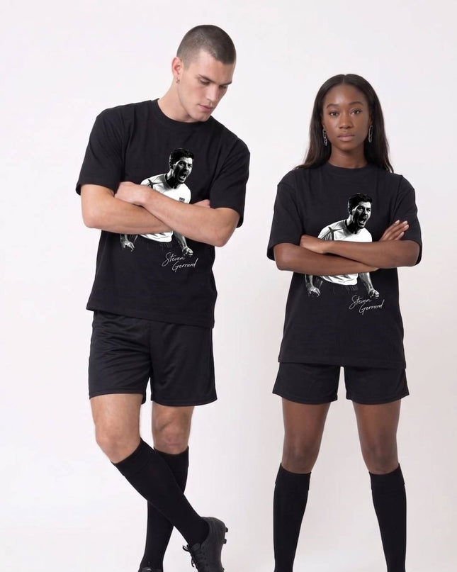 T-shirt unisexe Steven Gerrard, légende anglaise, signature et célébration rugissante
