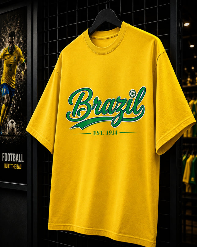 Brazil Est. 1914 Script Kids Fan T-Shirt