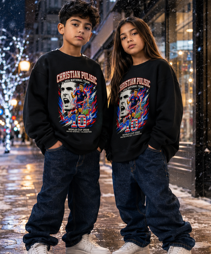 Christian Pulisic USA 2026 Kids Fan Crewneck