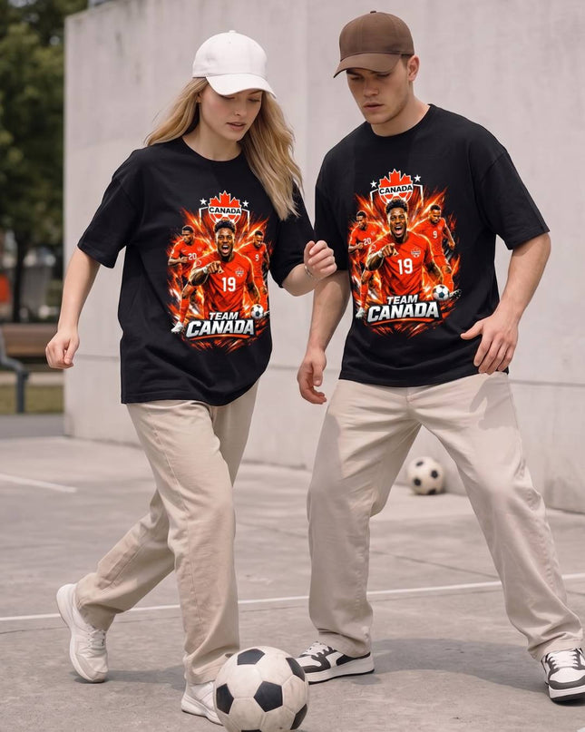 Team Canada #19 Squad Fire Soccer World Cup 2026 Unisex Fan T-Shirt