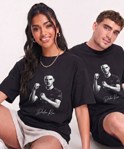 T-Shirt Unisexe Fan Declan Rice Angleterre Arsenal Signature Poing Levée Célébration