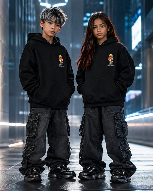 Canada Trophy Fire Kids Fan Hoodie