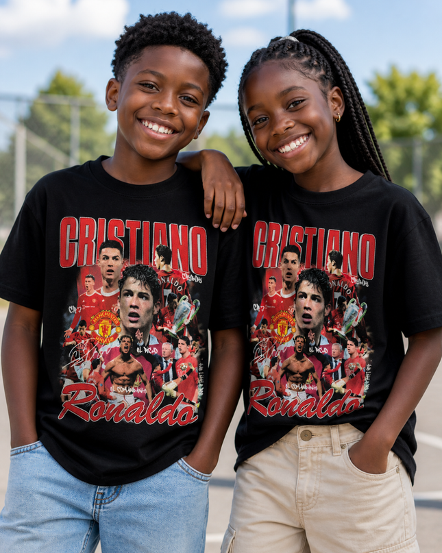 Cristiano Ronaldo El Comandante Man United Era Kids Fan T-Shirt