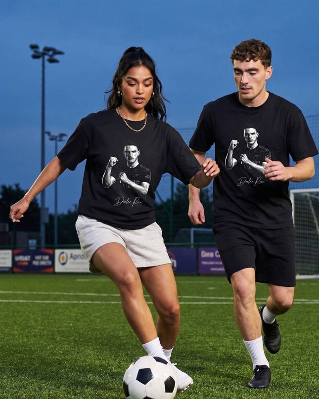 T-Shirt Unisexe Fan Declan Rice Angleterre Arsenal Signature Poing Levée Célébration