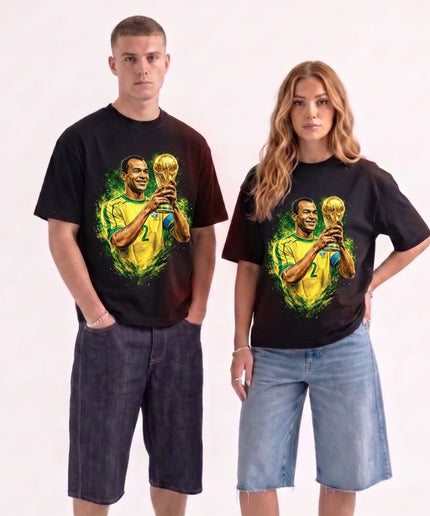 Cafu #2 Brazil World Cup Trophy Legend Unisex Fan T-Shirt