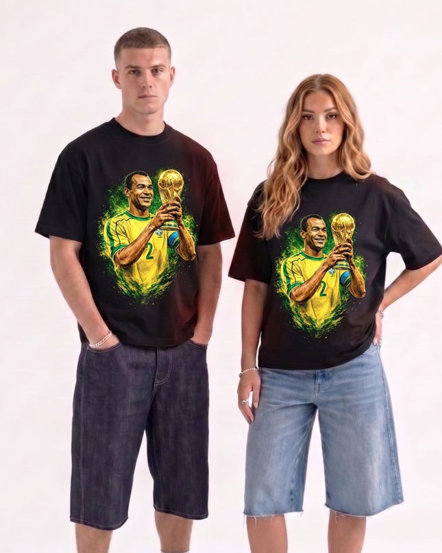 Cafu #2 Brazil World Cup Trophy Legend Unisex Fan T-Shirt