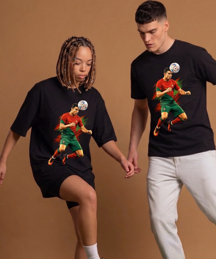 T-shirt de fan Portugal Cristiano Ronaldo – Coup de tête