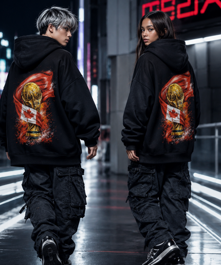 Canada Trophy Fire Kids Fan Hoodie