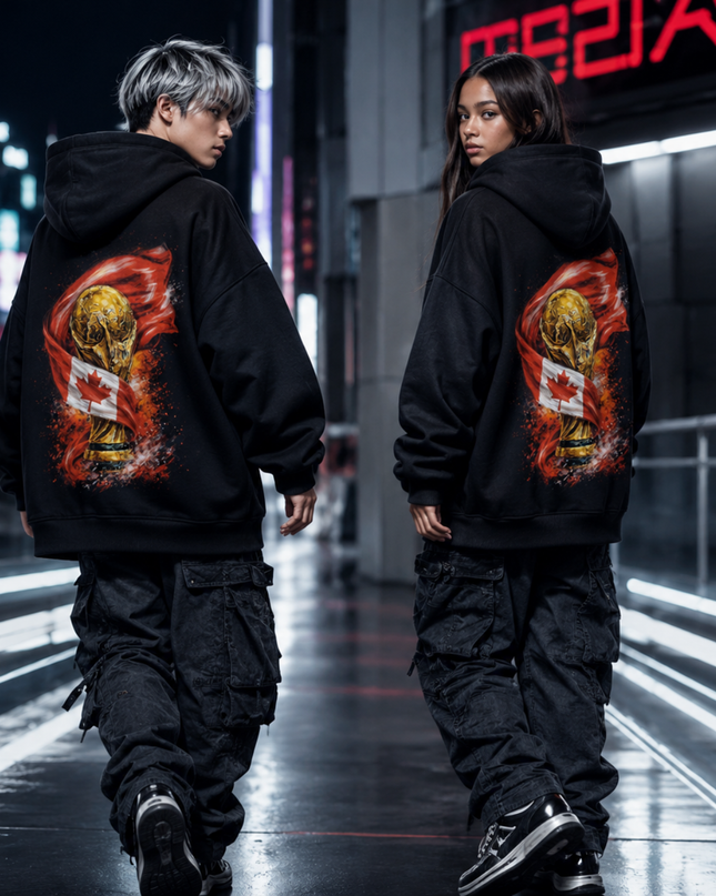 Canada Trophy Fire Kids Fan Hoodie