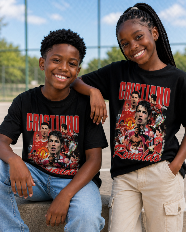 Cristiano Ronaldo El Comandante Man United Era Kids Fan T-Shirt