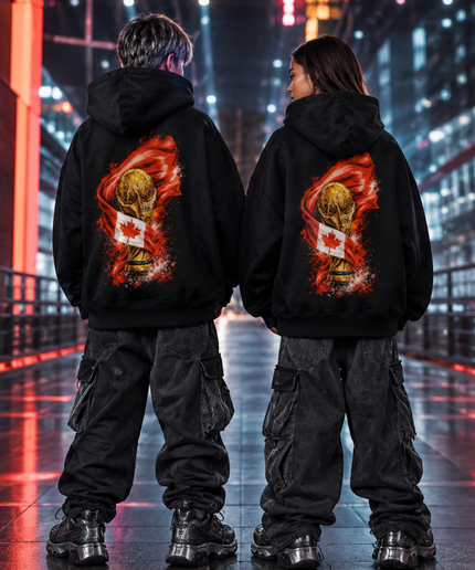 Canada Trophy Fire Kids Fan Hoodie