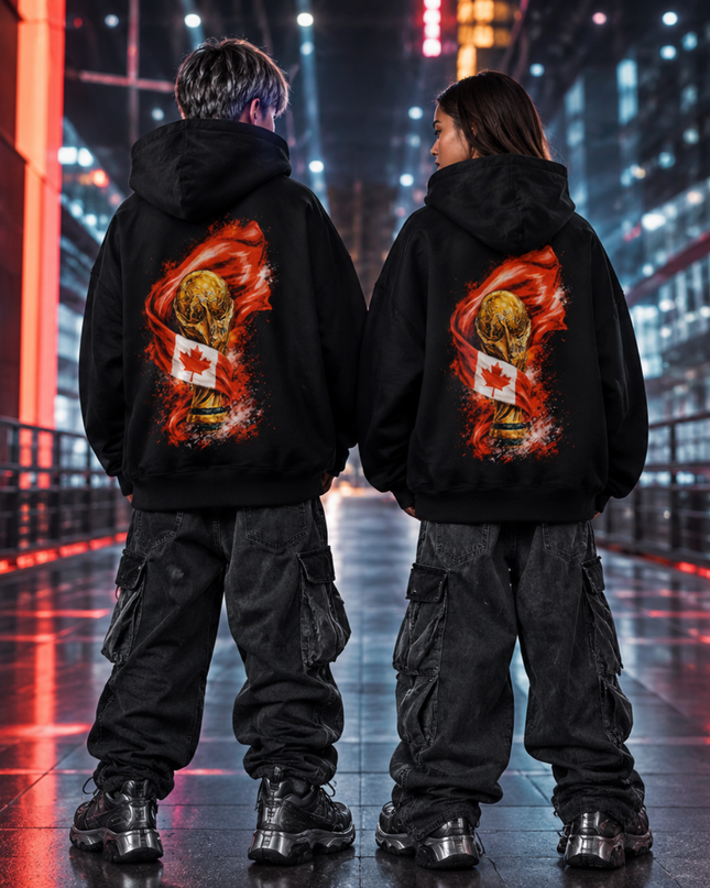 Canada Trophy Fire Kids Fan Hoodie