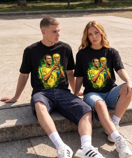 Cafu #2 Brazil World Cup Trophy Legend Unisex Fan T-Shirt