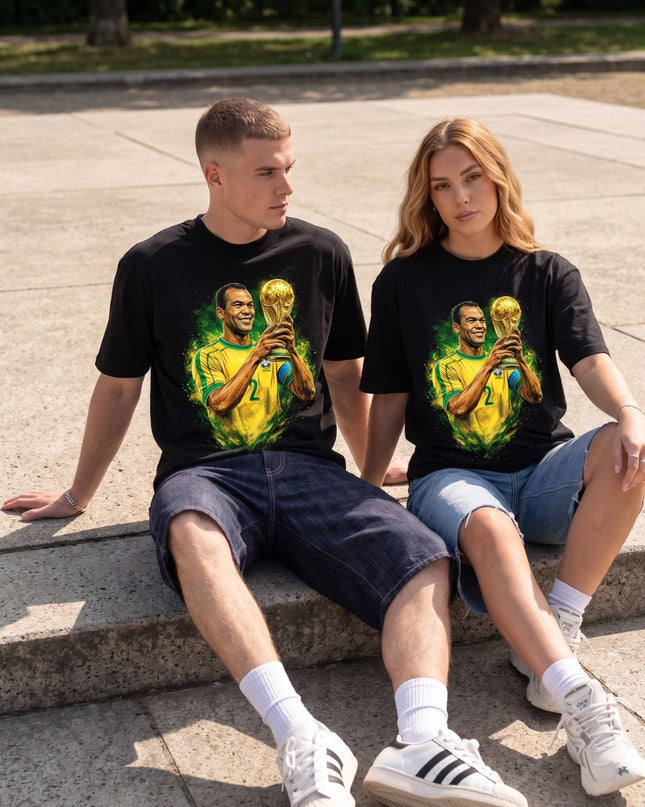 Cafu #2 Brazil World Cup Trophy Legend Unisex Fan T-Shirt
