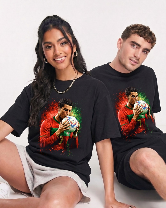 Cristiano Ronaldo Ball Kiss Portugal Fan T-Shirt