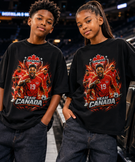 Team Canada Squad Fire Kids Fan T-Shirt