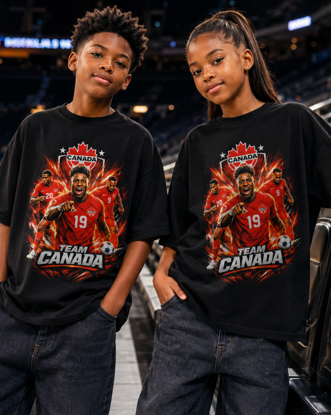 Team Canada Squad Fire Kids Fan T-Shirt