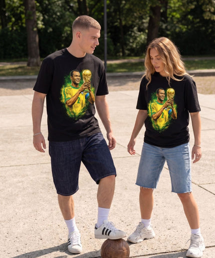 Cafu #2 Brazil World Cup Trophy Legend Unisex Fan T-Shirt