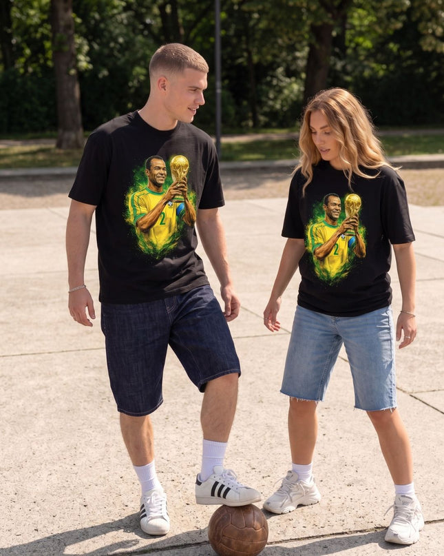 Cafu #2 Brazil World Cup Trophy Legend Unisex Fan T-Shirt