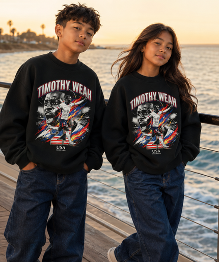 Timothy Weah USA 2026 Kids Fan Crewneck