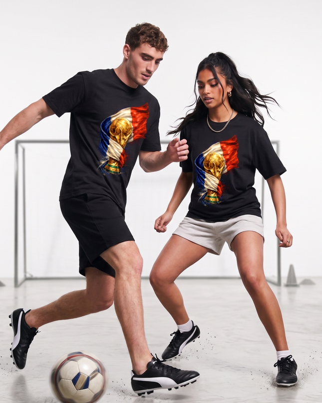 France World Cup Trophy Flag Glory Unisex Fan T-Shirt
